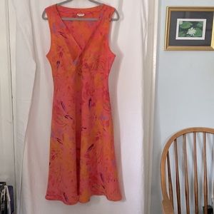 Habitat Washable Linen Abstract Floral Dress L